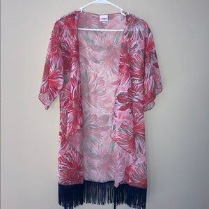 Lularoe Monroe Kimono with Fringe